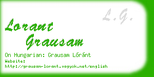 lorant grausam business card